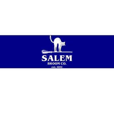 Salem Broom Co Company Halloween Black Cat Witch And Broom Gift Bumper Sticker