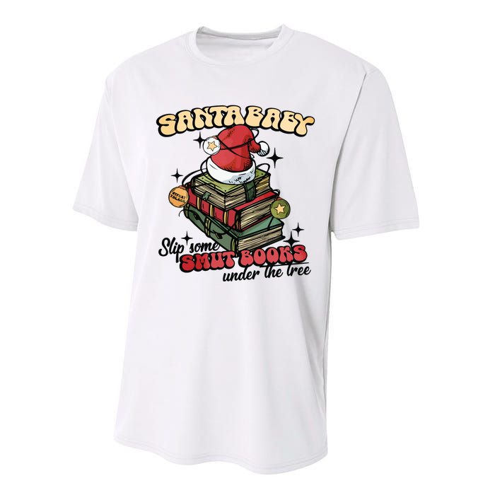 Smut Books Christmas Book Lover Performance Sprint T-Shirt