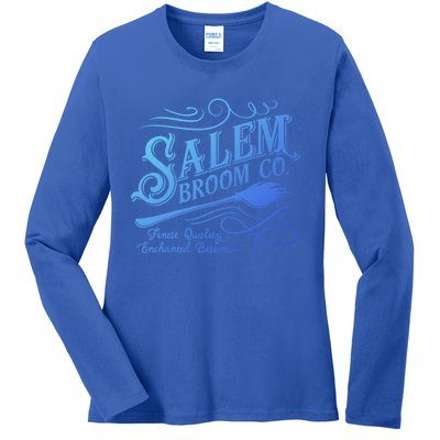 Salem Broom Company Est 1692 Halloween Funny Gift Ladies Long Sleeve Shirt