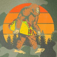 Sasquatch Bigfoot Carrying Taco Funny Cinco De Mayo Legacy Tie Dye Trucker Hat
