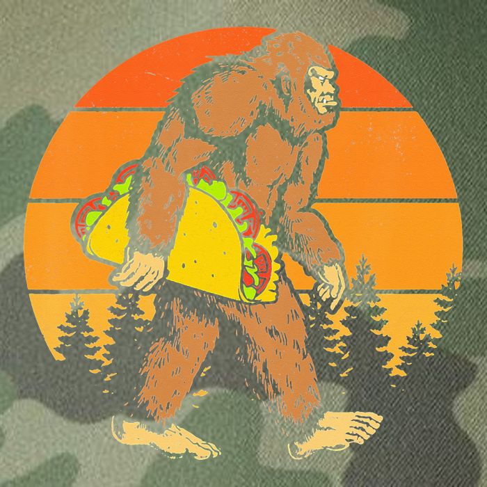 Sasquatch Bigfoot Carrying Taco Funny Cinco De Mayo Legacy Tie Dye Trucker Hat