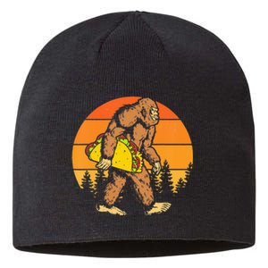 Sasquatch Bigfoot Carrying Taco Funny Cinco De Mayo Sustainable Beanie