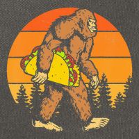 Sasquatch Bigfoot Carrying Taco Funny Cinco De Mayo Cotton Canvas Backpack