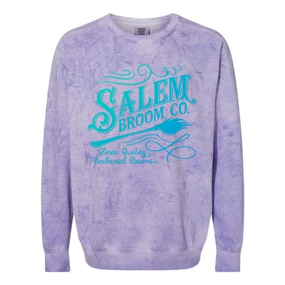 Salem Broom Company Est 1692 Halloween Funny Gift Colorblast Crewneck Sweatshirt