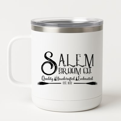 Salem Broom Company Established 1692 Vintage Halloween Witch Great Gift 12 oz Stainless Steel Tumbler Cup