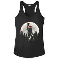 Santa Bigfoot Christmas Lights Funny Xmas Sasquatch Ladies PosiCharge Competitor Racerback Tank