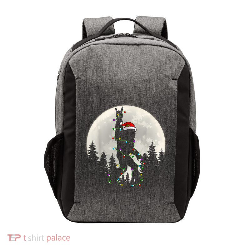 Santa Bigfoot Christmas Lights Funny Xmas Sasquatch Vector Backpack