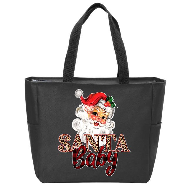 Santa Baby Cute Christmas Gift Zip Tote Bag