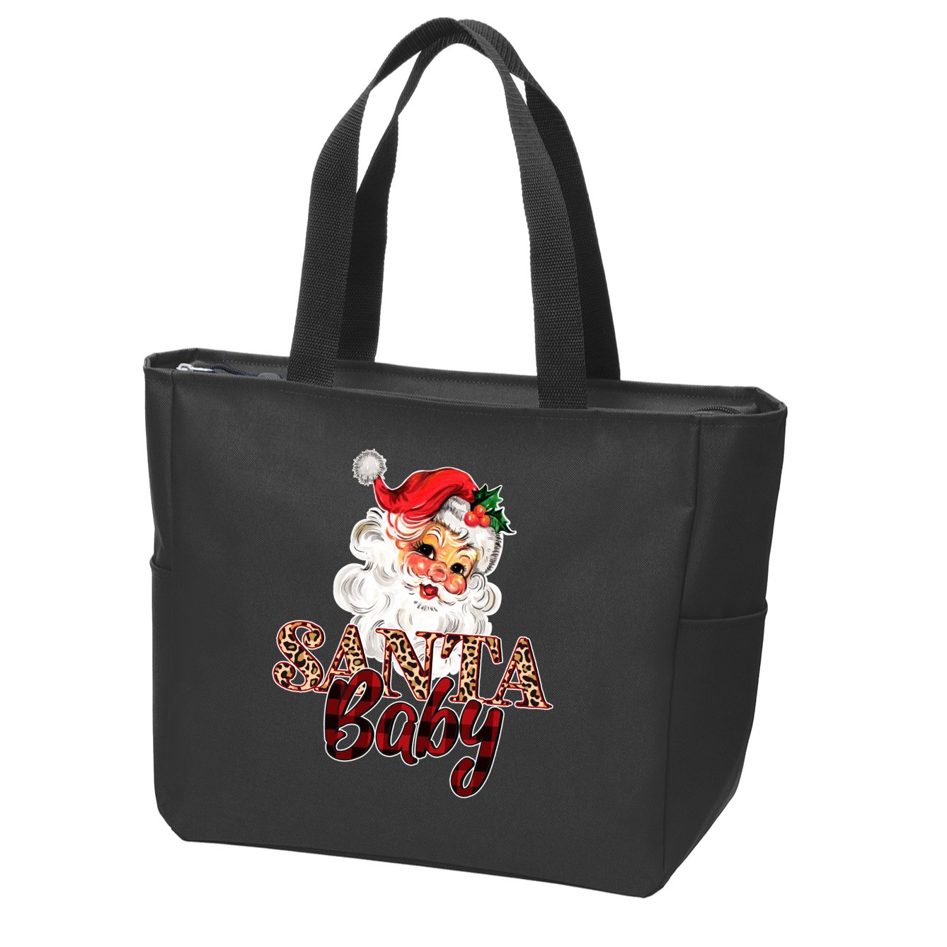 Santa Baby Cute Christmas Gift Zip Tote Bag