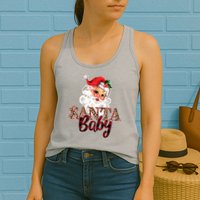Santa Baby Cute Christmas Gift Womens Tank Top