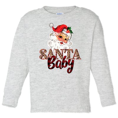 Santa Baby Cute Christmas Gift Toddler Long Sleeve Shirt