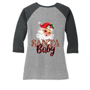 Santa Baby Cute Christmas Gift Women's Tri-Blend 3/4-Sleeve Raglan Shirt