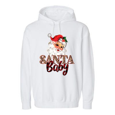 Santa Baby Cute Christmas Gift Garment-Dyed Fleece Hoodie