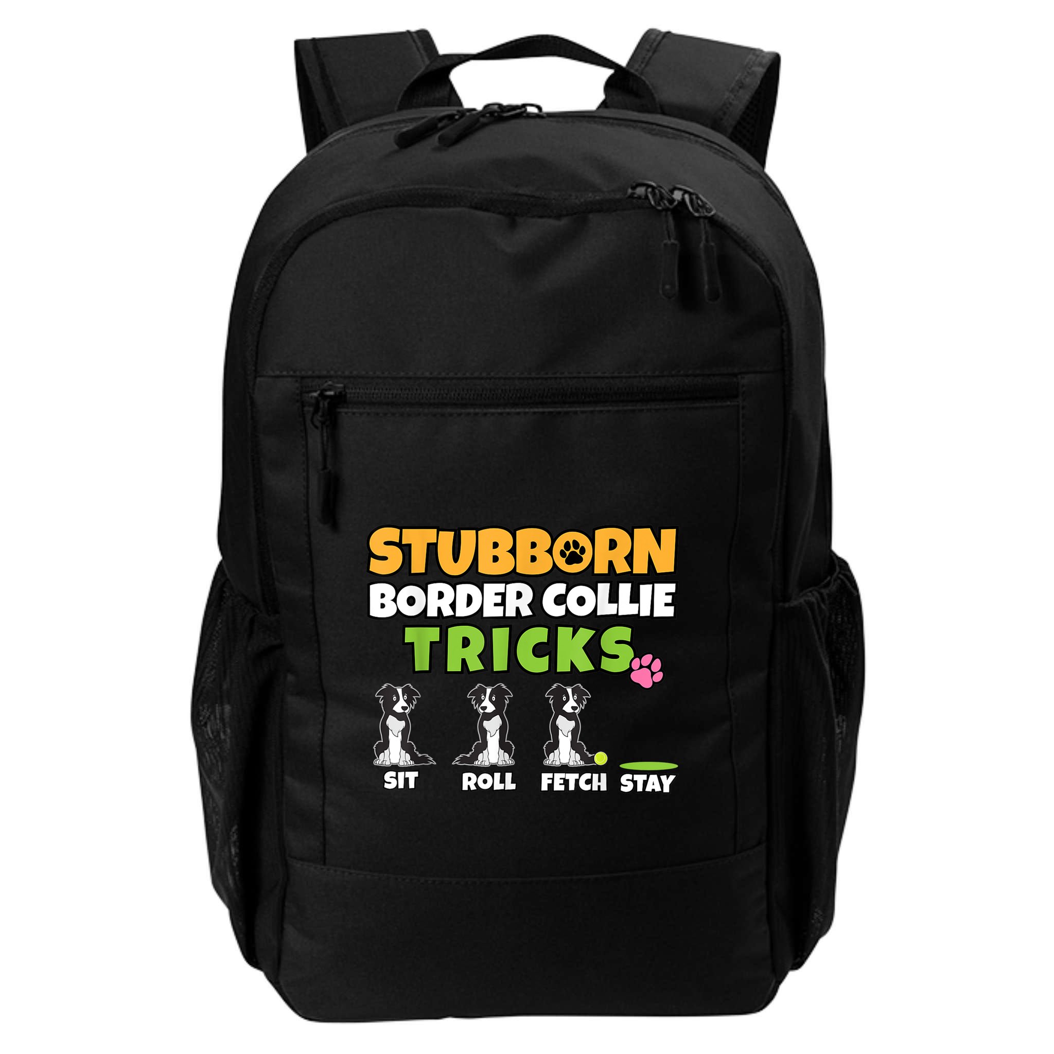Stubborn Border Collie Tricks I Dog Lover I Border Collie Backpack