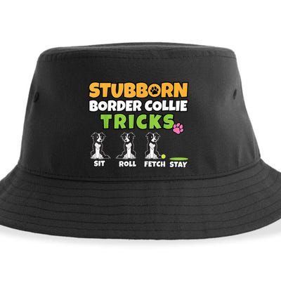 Stubborn Border Collie Tricks I Dog Lover I Border Collie Sustainable Bucket Hat