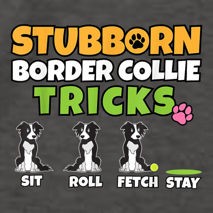 Stubborn Border Collie Tricks I Dog Lover I Border Collie Vector Backpack