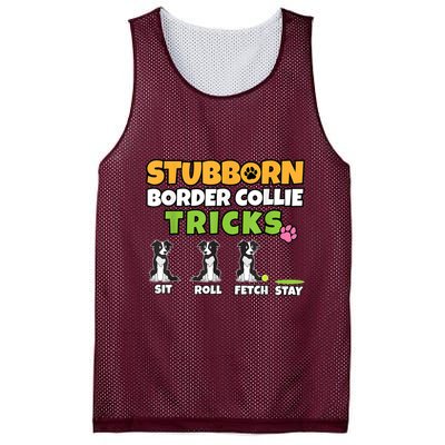 Stubborn Border Collie Tricks I Dog Lover I Border Collie Mesh Reversible Basketball Jersey Tank