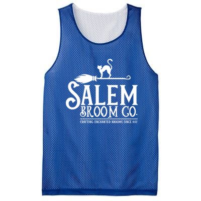 Salem Broom Company Witch Costume Halloween Black Cat Cute Gift Mesh Reversible Basketball Jersey Tank