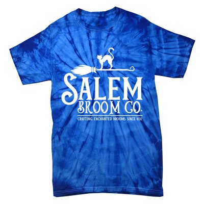 Salem Broom Company Witch Costume Halloween Black Cat Cute Gift Tie-Dye T-Shirt