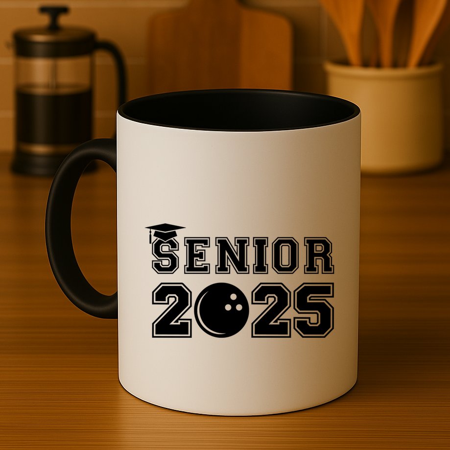 Senior Bowling Class Of 2025 Graduation School Graduate Cool Gift Mug