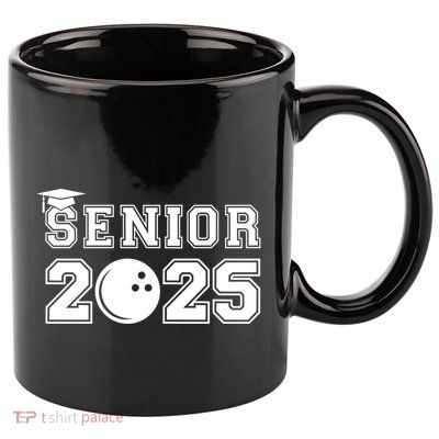 Senior Bowling Class Of 2025 Graduation School Graduate Cool Gift 11oz C Handle Ceramic Mug