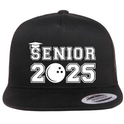 Senior Bowling Class Of 2025 Graduation School Graduate Cool Gift Flatbill Hat