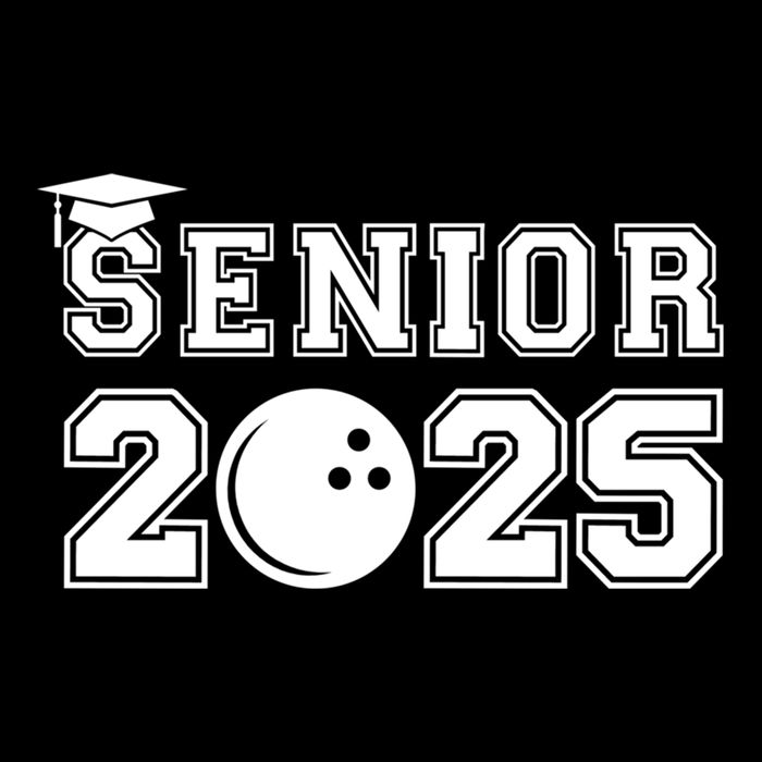 Senior Bowling Class Of 2025 Graduation School Graduate Cool Gift Flat Bill Trucker Hat