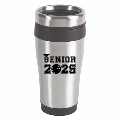 Senior Bowling Class Of 2025 Graduation School Graduate Cool Gift 16oz Travel Tumbler