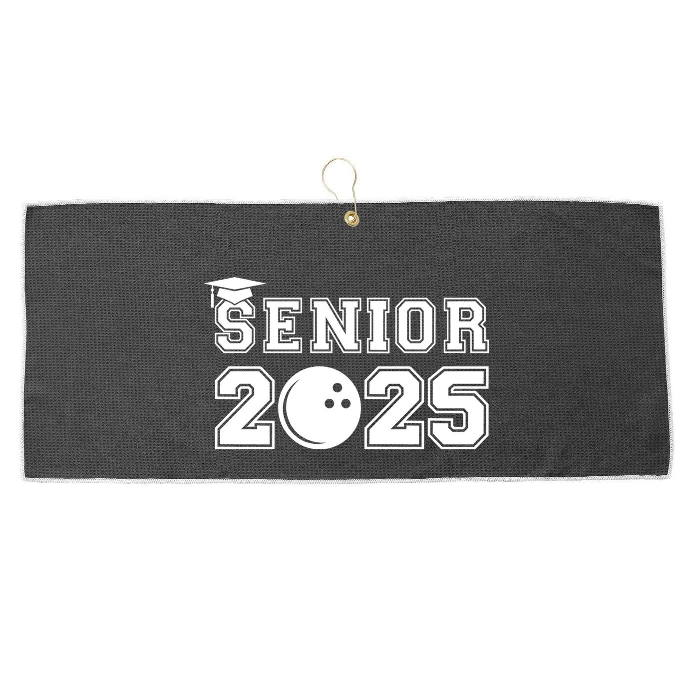 Senior Bowling Class Of 2025 Graduation School Graduate Cool Gift Large Microfiber Waffle Golf Towel