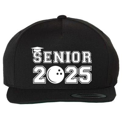 Senior Bowling Class Of 2025 Graduation School Graduate Cool Gift Wool Snapback Cap