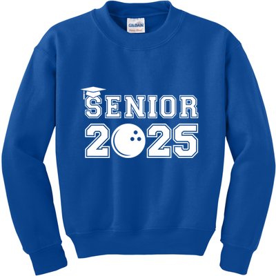 Senior Bowling Class Of 2025 Graduation School Graduate Cool Gift Kids Sweatshirt