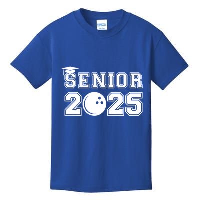 Senior Bowling Class Of 2025 Graduation School Graduate Cool Gift Kids T-Shirt