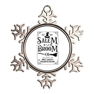 Salem Broom Co Est 1692 Funny Witch Halloween Witchcraft Gift Metallic Star Ornament