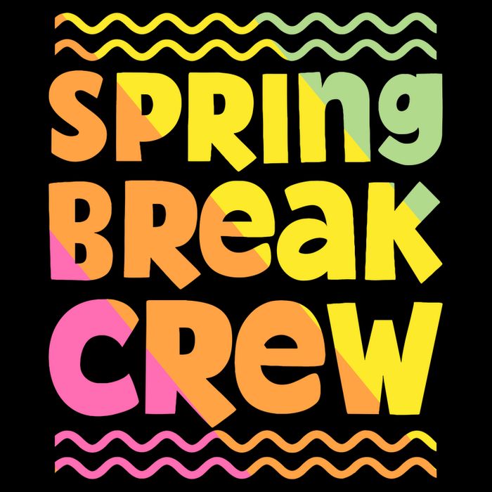 Spring Break Crew Retro Groovy 2025 Baby Bodysuit