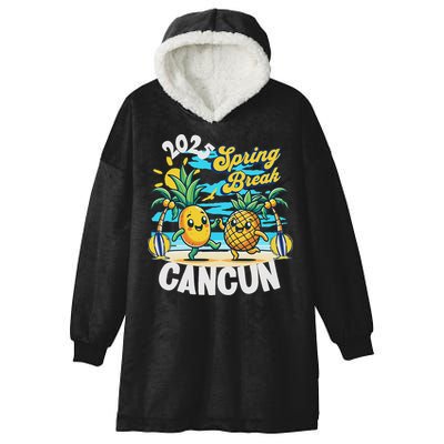 Spring Break Cancun 2025 Family Vacay Souvenir Summer 2025 Hooded Wearable Blanket