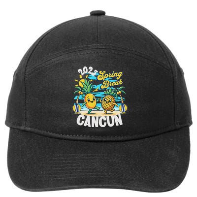 Spring Break Cancun 2025 Family Vacay Souvenir Summer 2025 7-Panel Snapback Hat