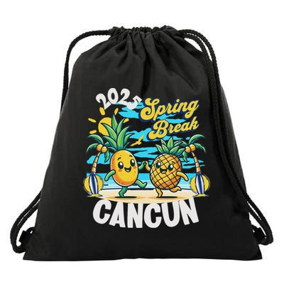 Spring Break Cancun 2025 Family Vacay Souvenir Summer 2025 Drawstring Bag