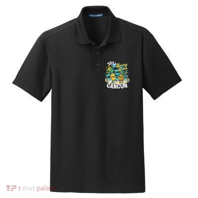 Spring Break Cancun 2025 Family Vacay Souvenir Summer 2025 Dry Zone Grid Polo