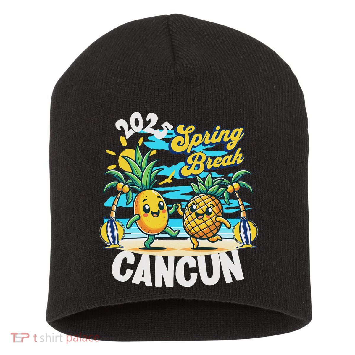 Spring Break Cancun 2025 Family Vacay Souvenir Summer 2025 Short Acrylic Beanie