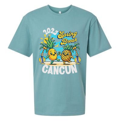 Spring Break Cancun 2025 Family Vacay Souvenir Summer 2025 Sueded Cloud Jersey T-Shirt