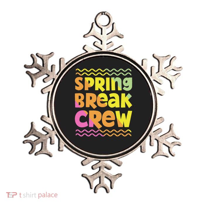 Spring Break Crew Groovy 2025  Metallic Star Ornament