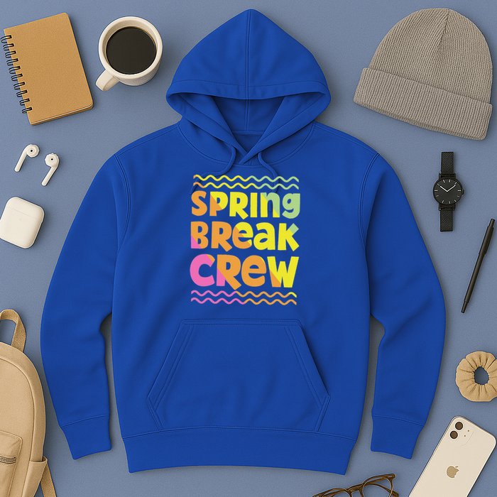 Spring Break Crew Groovy 2025  Hoodie