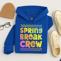 Spring Break Crew Groovy 2025  Hoodie