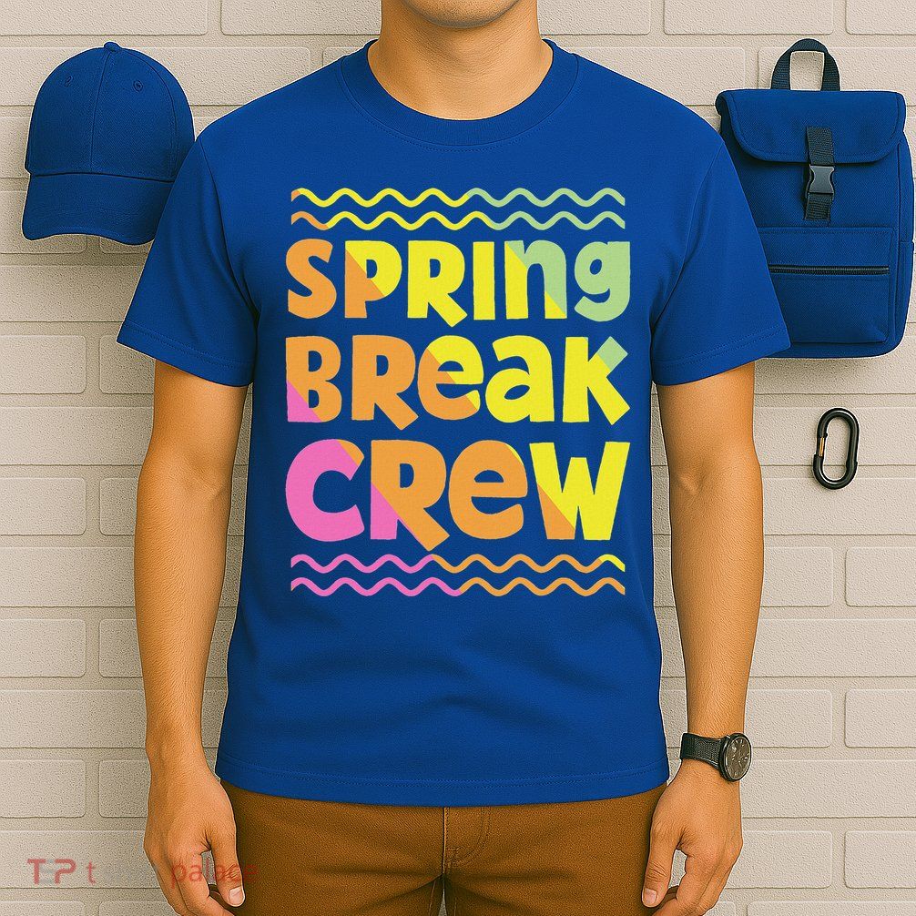 Spring Break Crew Groovy 2025  T-Shirt