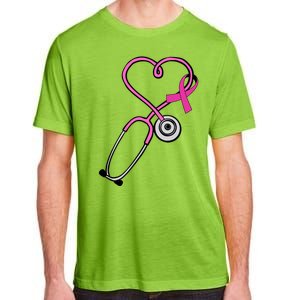 Stethoscope Breast Cancer Awareness Ribbon Adult ChromaSoft Performance T-Shirt