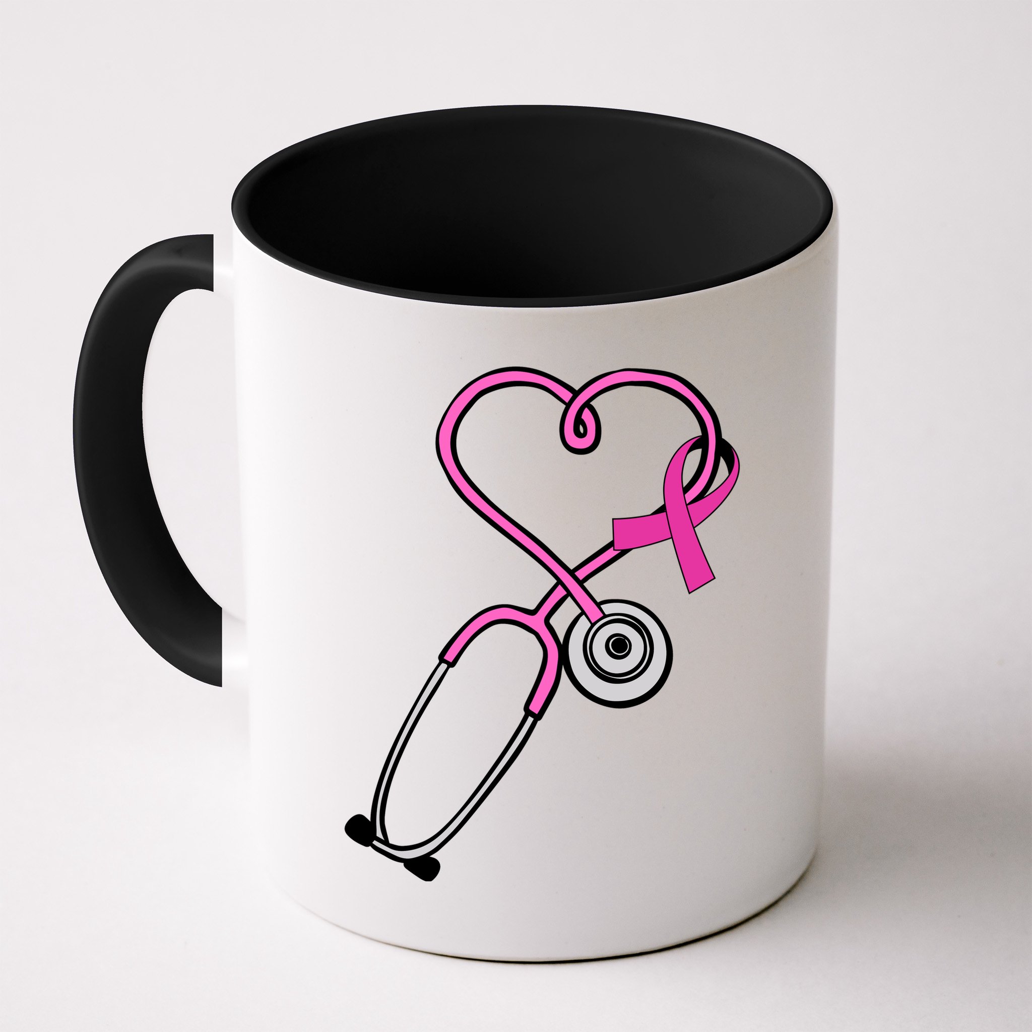 Stethoscope Breast Cancer Awareness Ribbon Mug