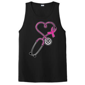 Stethoscope Breast Cancer Awareness Ribbon PosiCharge Competitor Tank