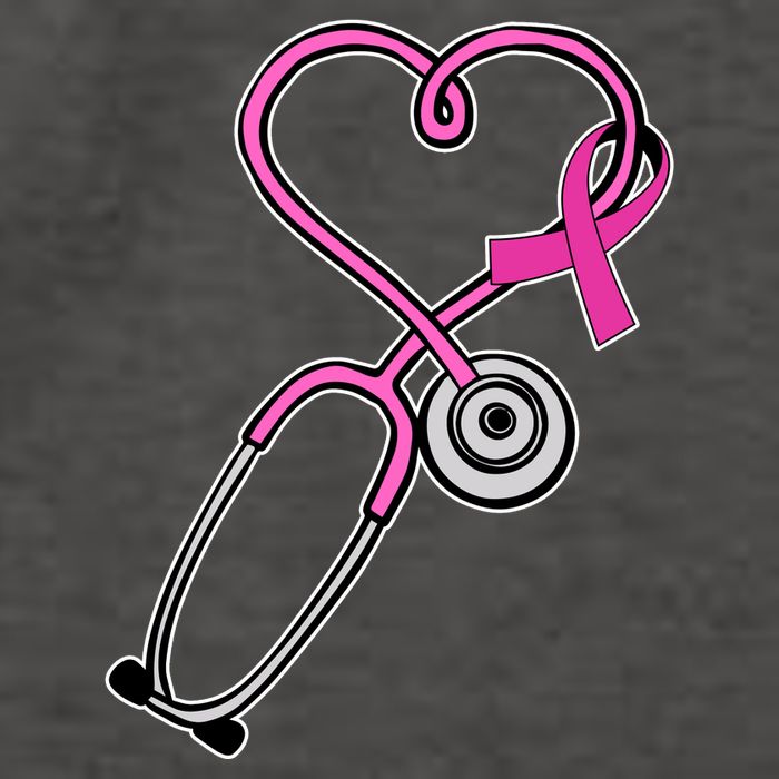 Stethoscope Breast Cancer Awareness Ribbon Vector Backpack