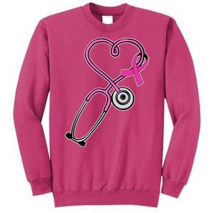 Stethoscope Breast Cancer Awareness Ribbon Sweatshirt