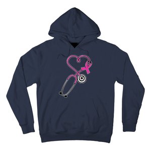 Stethoscope Breast Cancer Awareness Ribbon Hoodie